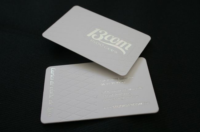Carte de visite en Coton 600gr Blanc à Marseille 13